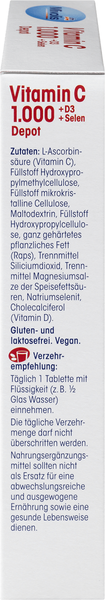 Vitamin C 1000 + D3 + Selen Depot 30 St, 42 g