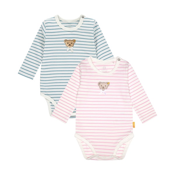 Body langarm 2er Pack, rosa für Mädchen
