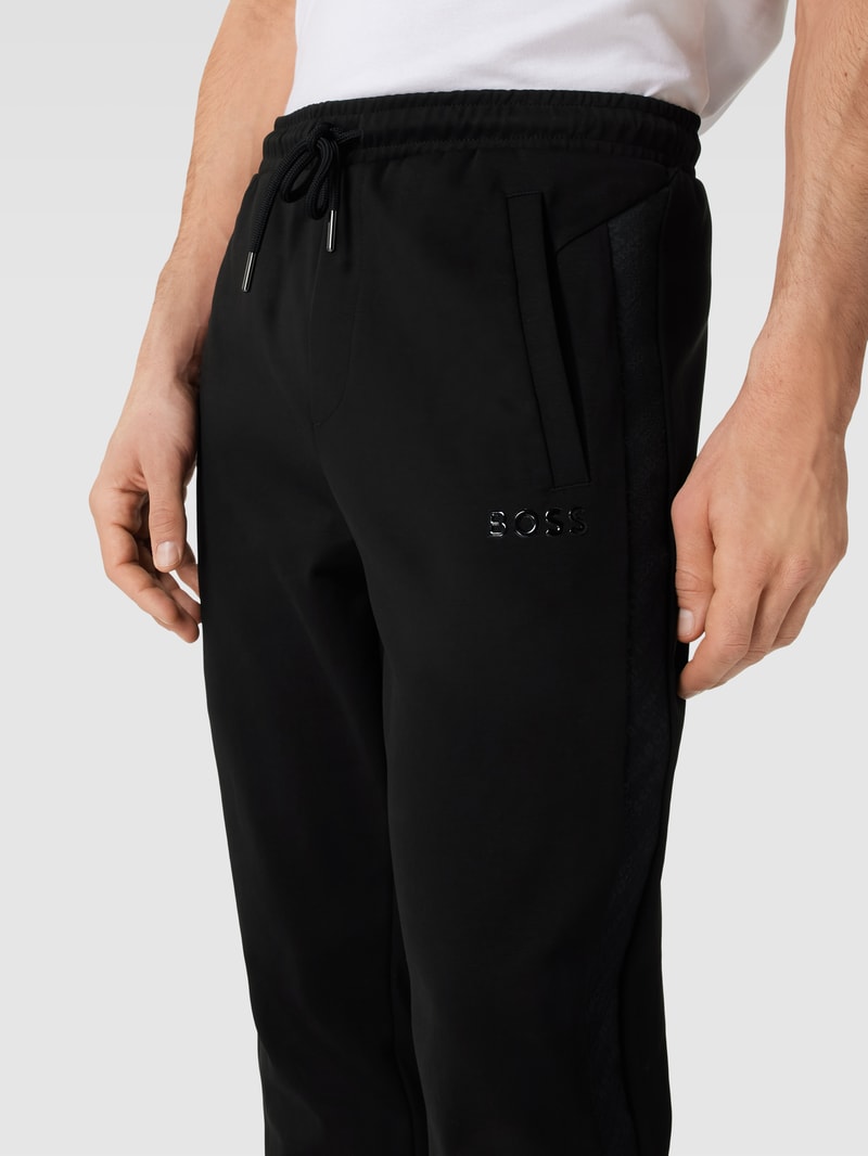 Sweatpants mit Label-Detail Modell 'Hadiko' in schwarz