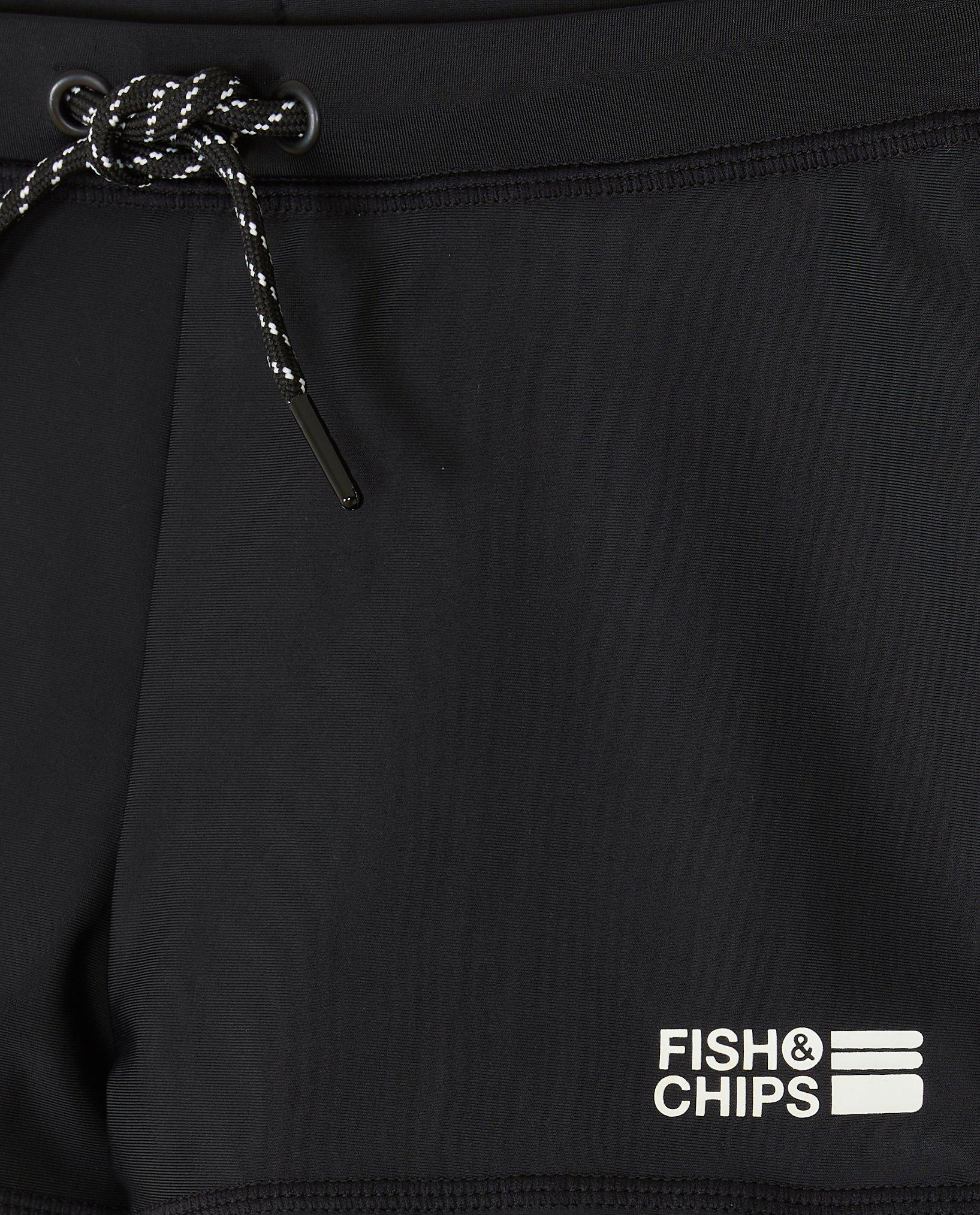 Costum de baie Fish & Chips negru, UPF 50+, 128-170 negru