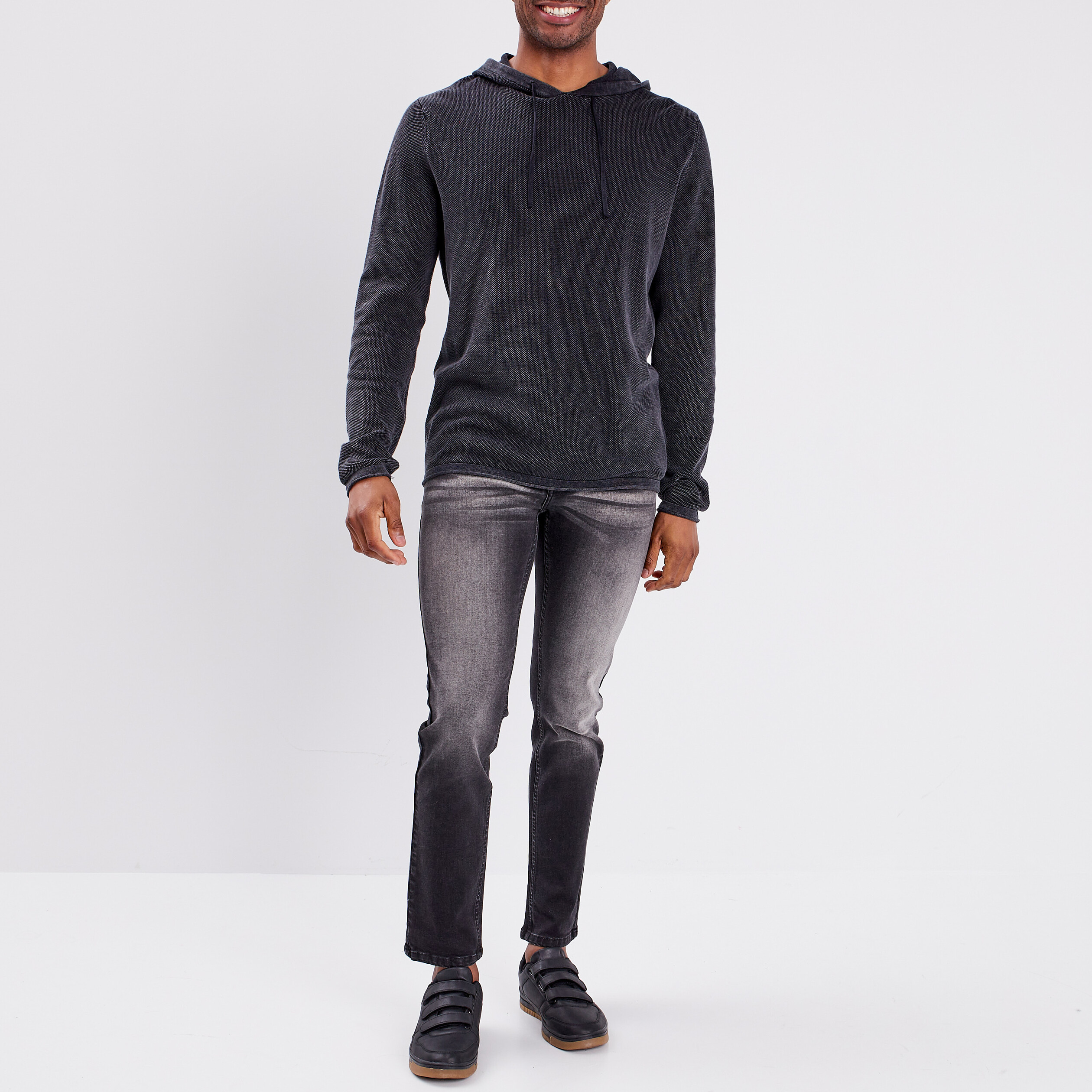 Jeans straight denim noir homme | La Halle