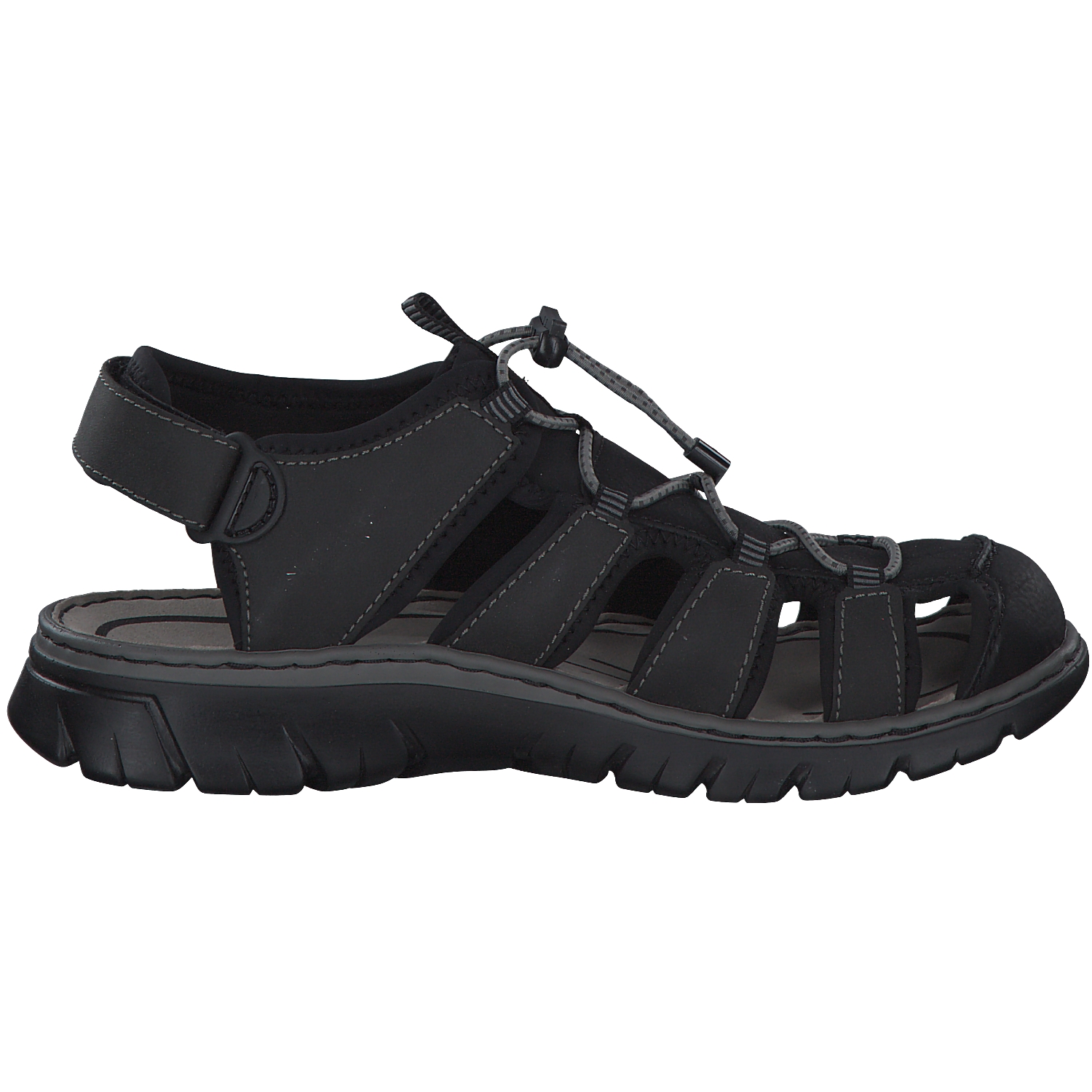 Rieker 26770, Sandalen, Herren, schwarz/schwarz/schwarz