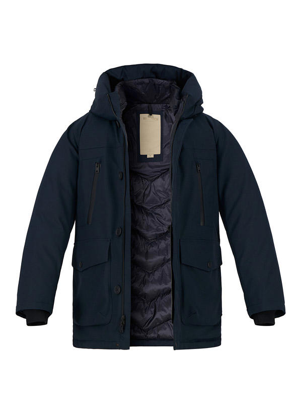 WOOLRICH, Daunenparka Arctic, Mikrofaser Magnettechnologie, blau