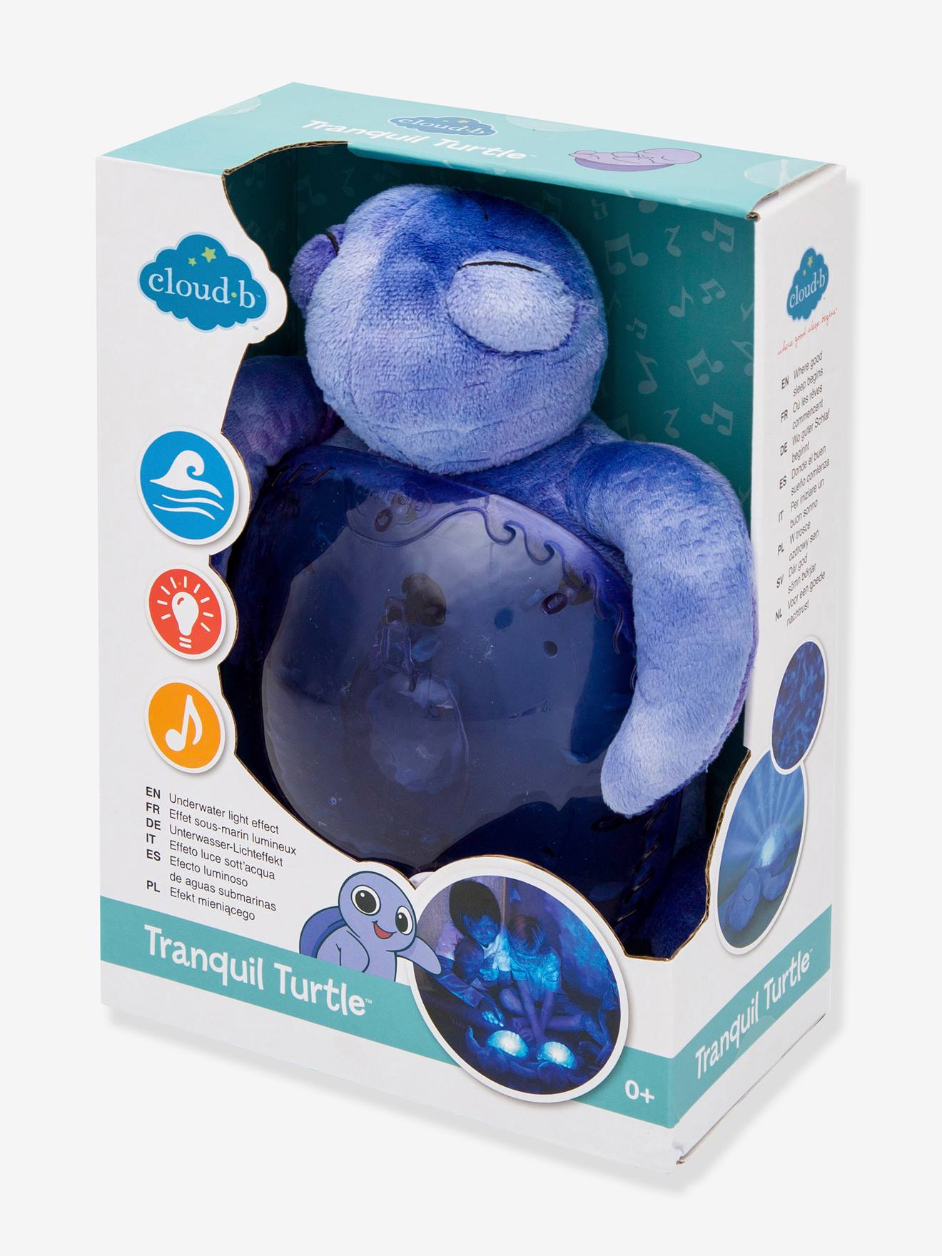 Veilleuse Tranquil Turtle CLOUD B bleu