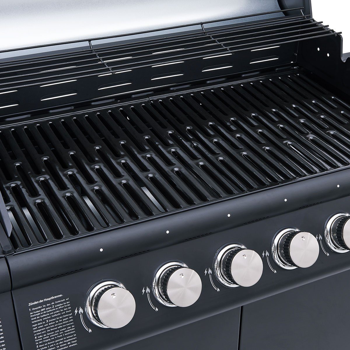 TAINO Gasgrill RED, 6+1, Piezozündung, mit Grillspieß-Auflage, inkl. Fettwanne
