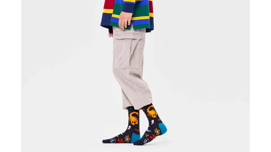 Happy Socks Unisex Socken Scorpio black