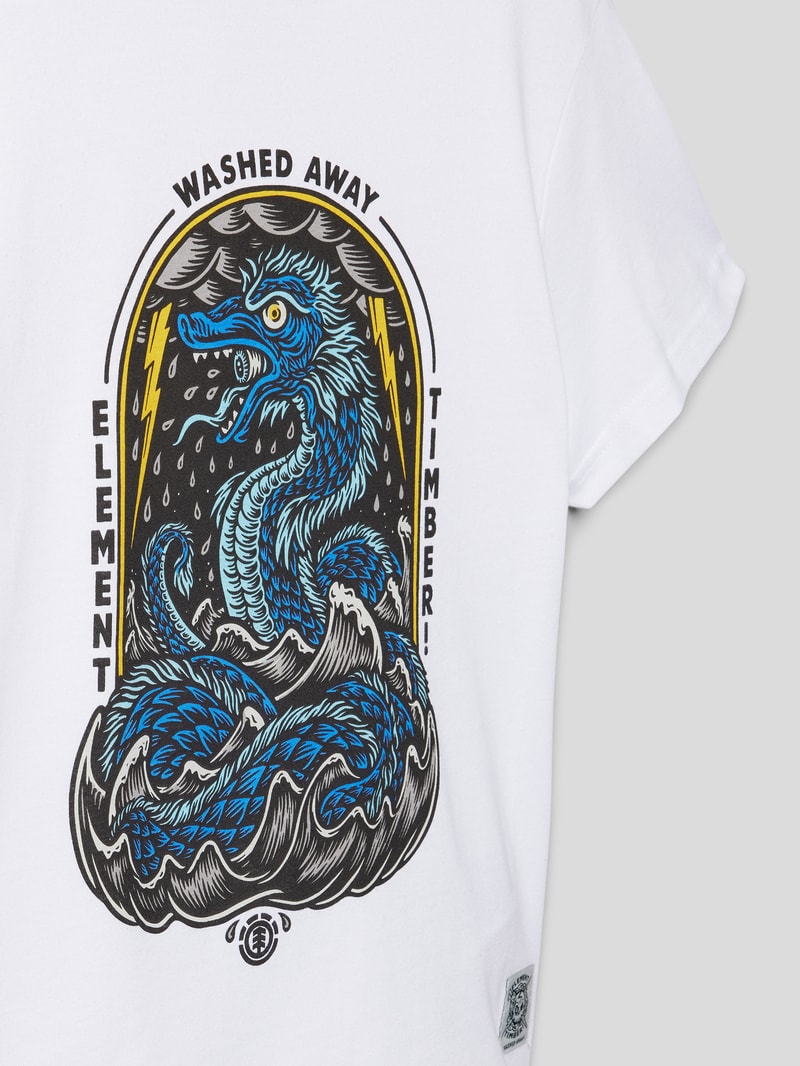 T-Shirt mit Statement-Print in weiß
