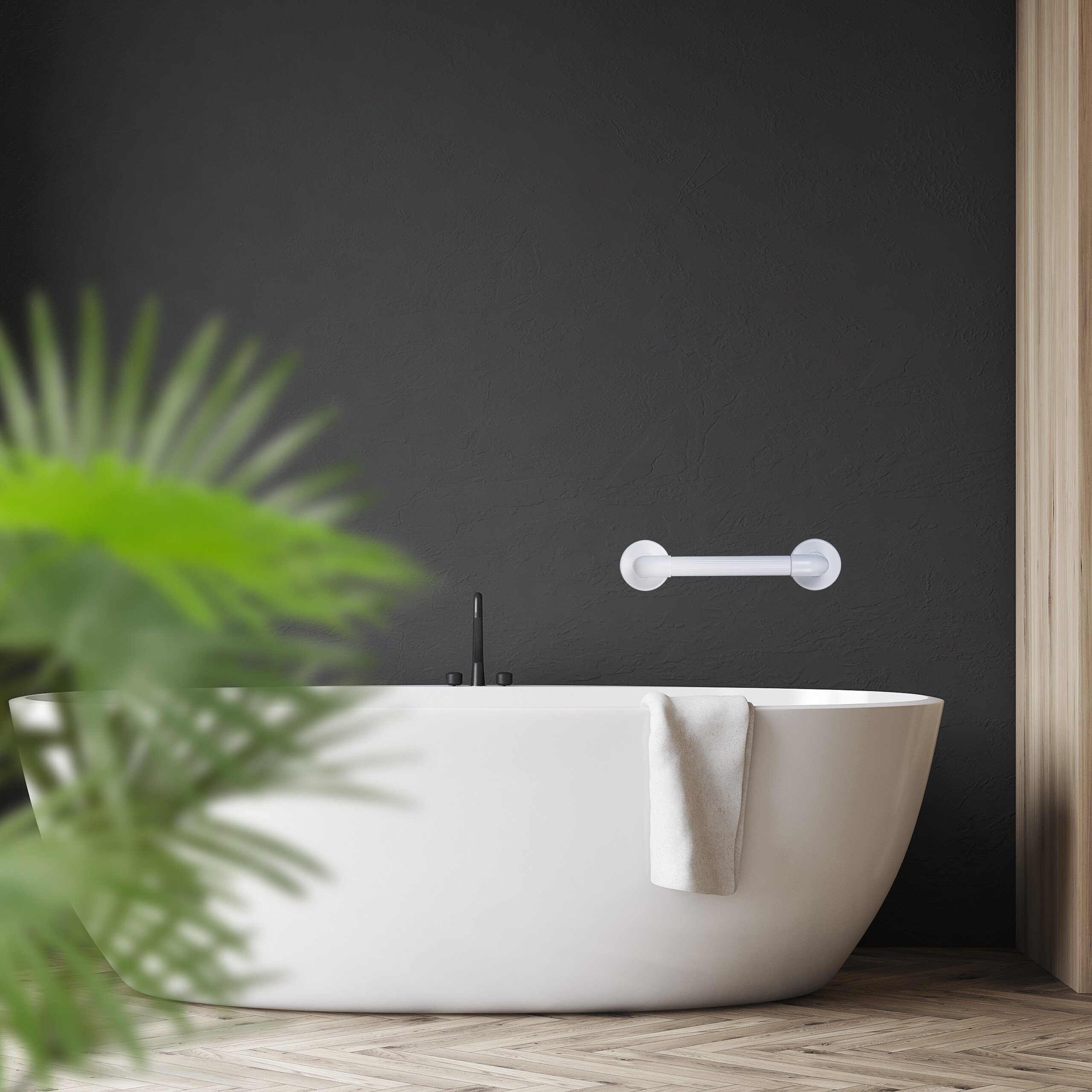 relaxdays Haltegriff Weißer Haltegriff aus Kunststoff