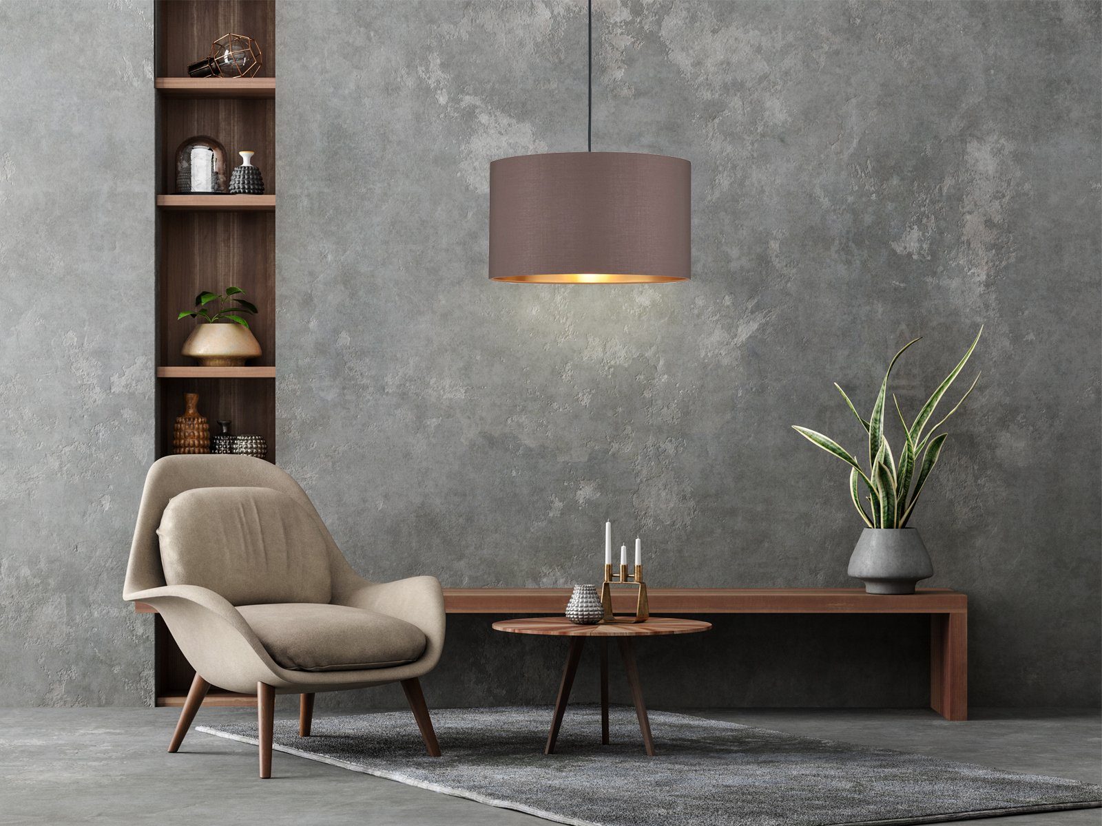 meineWunschleuchte Pendelleuchte, ohne Leuchtmittel, ausgefallene Design-er Lampe-n für über-n Esstisch hängend, Ø 40cm