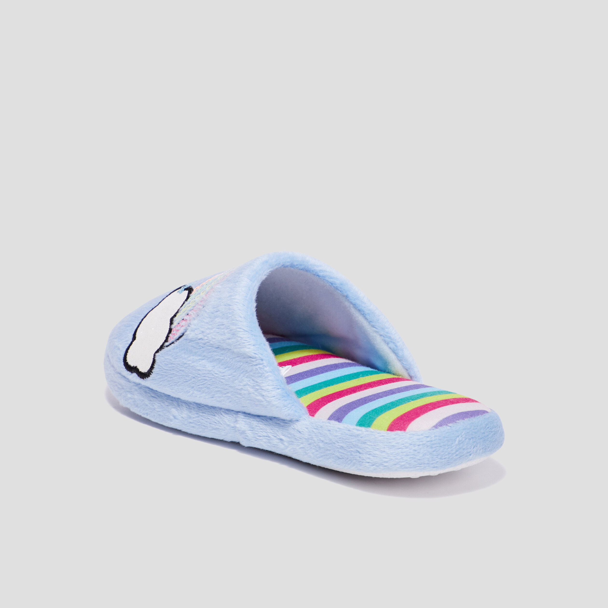 Chaussons mules à sequins bleu fille | La Halle