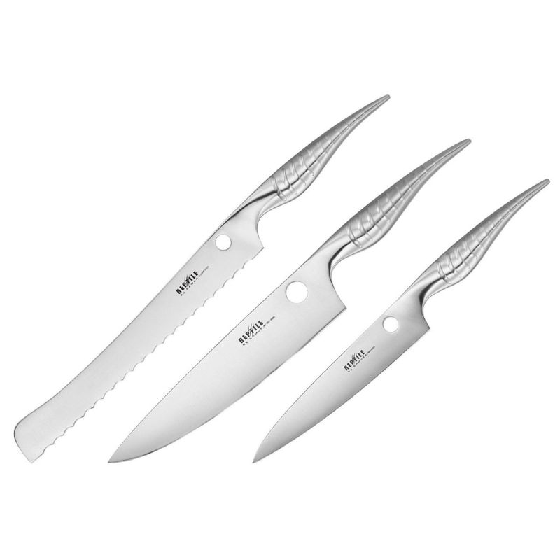 Samura Reptile 3-teiliges Küchenmesser-Set (Brotmesser - Kochmesser - Filetmesser)
