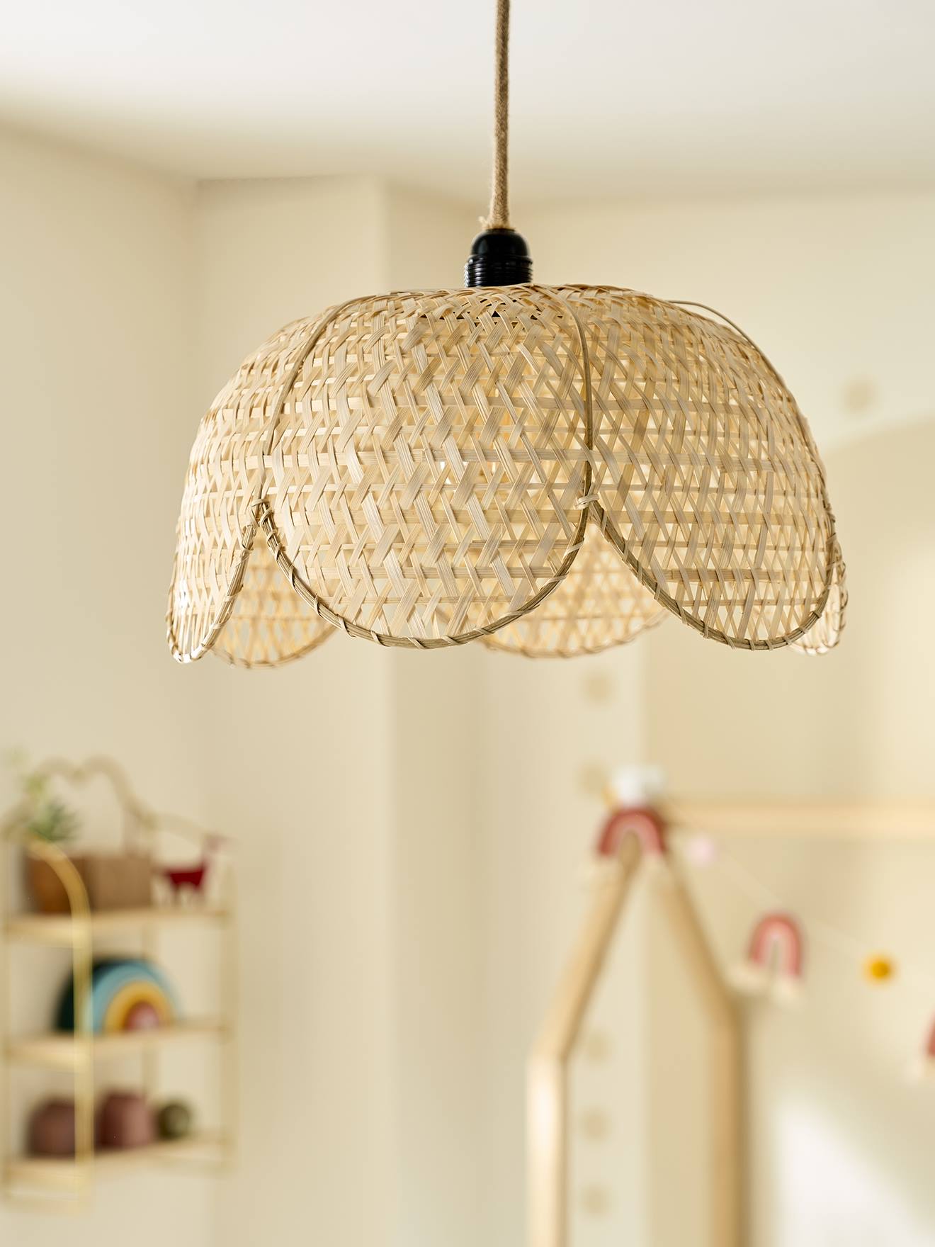 Vertbaudet Kinderzimmer Hängelampenschirm LANDLEBEN - beige golden