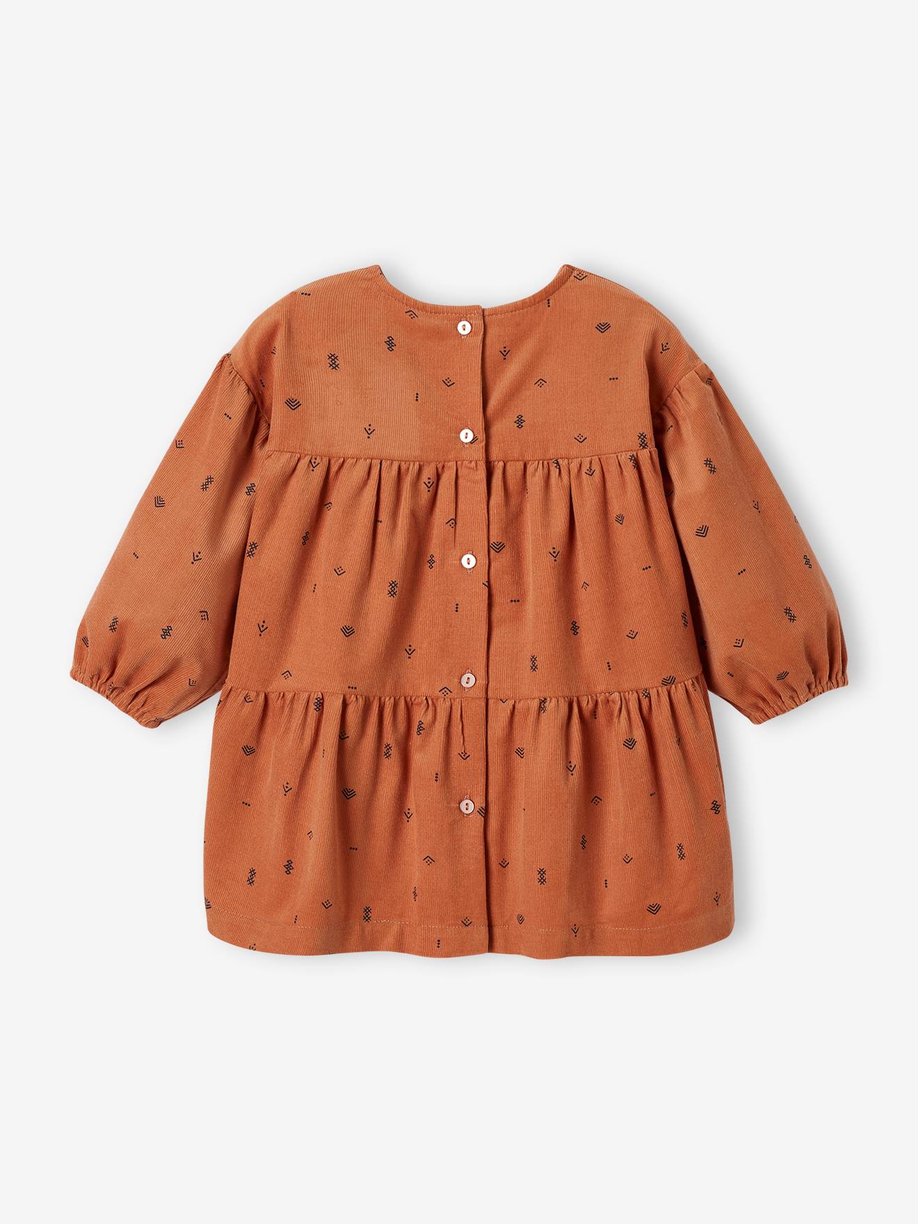 Vertbaudet Mädchen Baby Cordkleid - camel