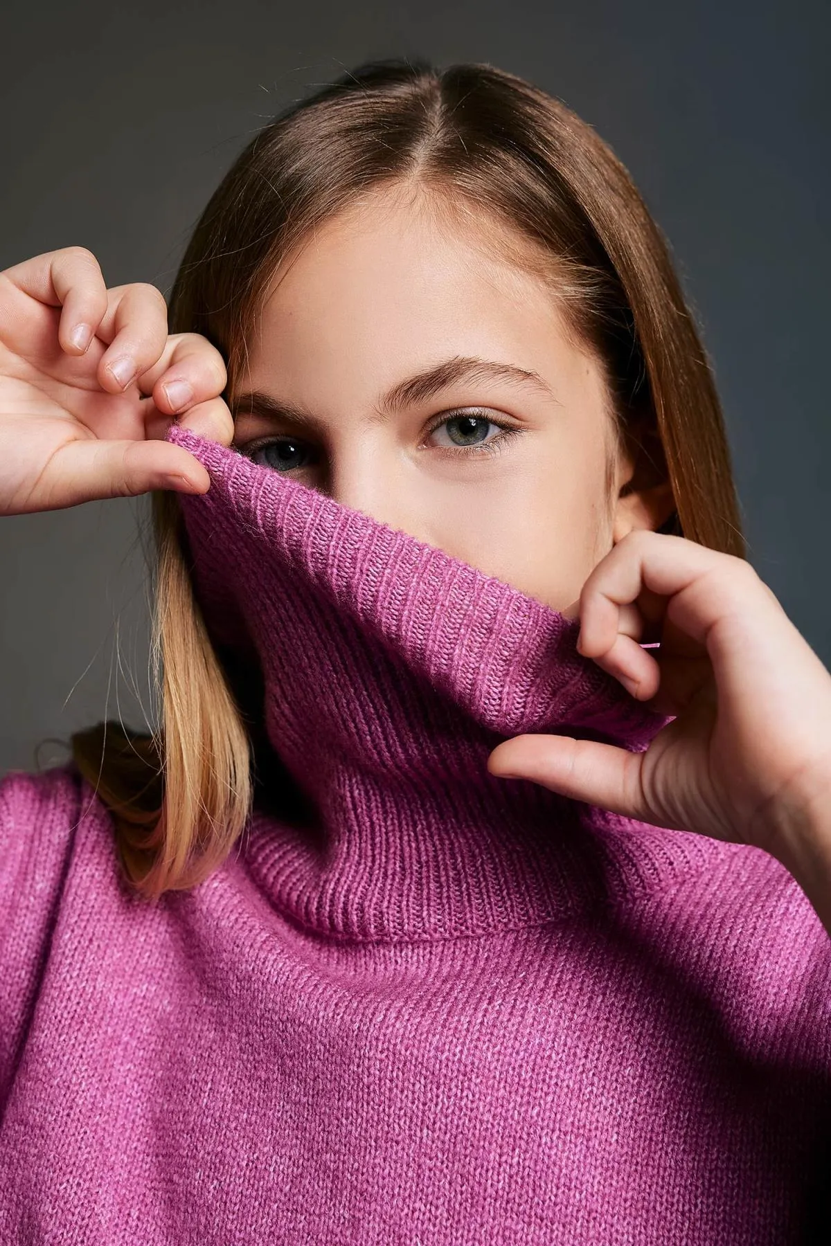 DeFacto  Langarm-Strickkleid mit Rollkragen für Mädchen