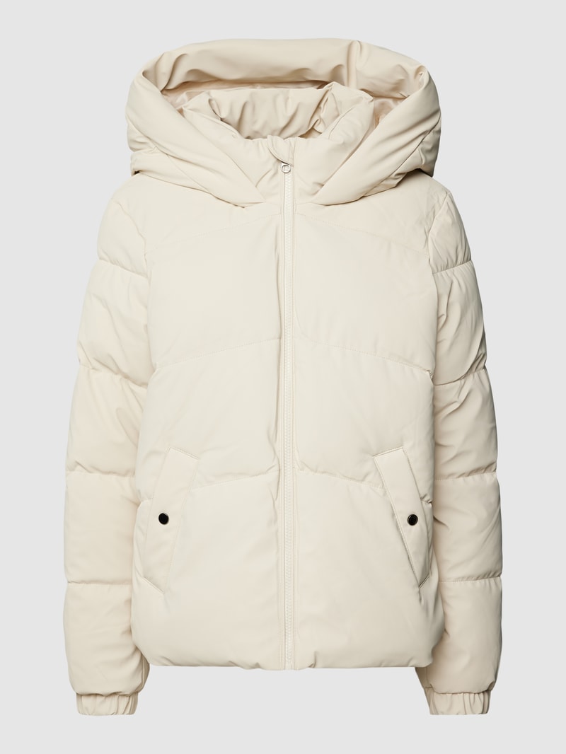 Steppjacke mit Kapuze Modell 'GRETAFIE' in offwhite