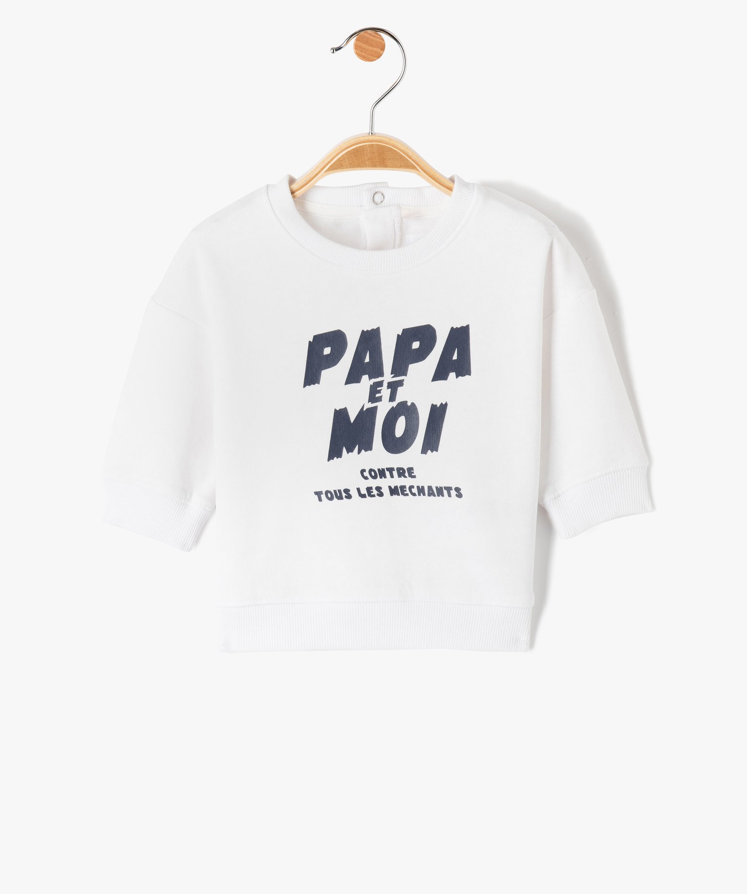 Sweat bébé Garçon en molleton chaud à motifs blanc | GEMO