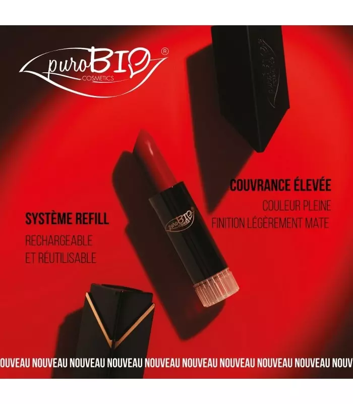 ROUGE A LEVRES RECHARGEABLE Semi-mat, texture confortable