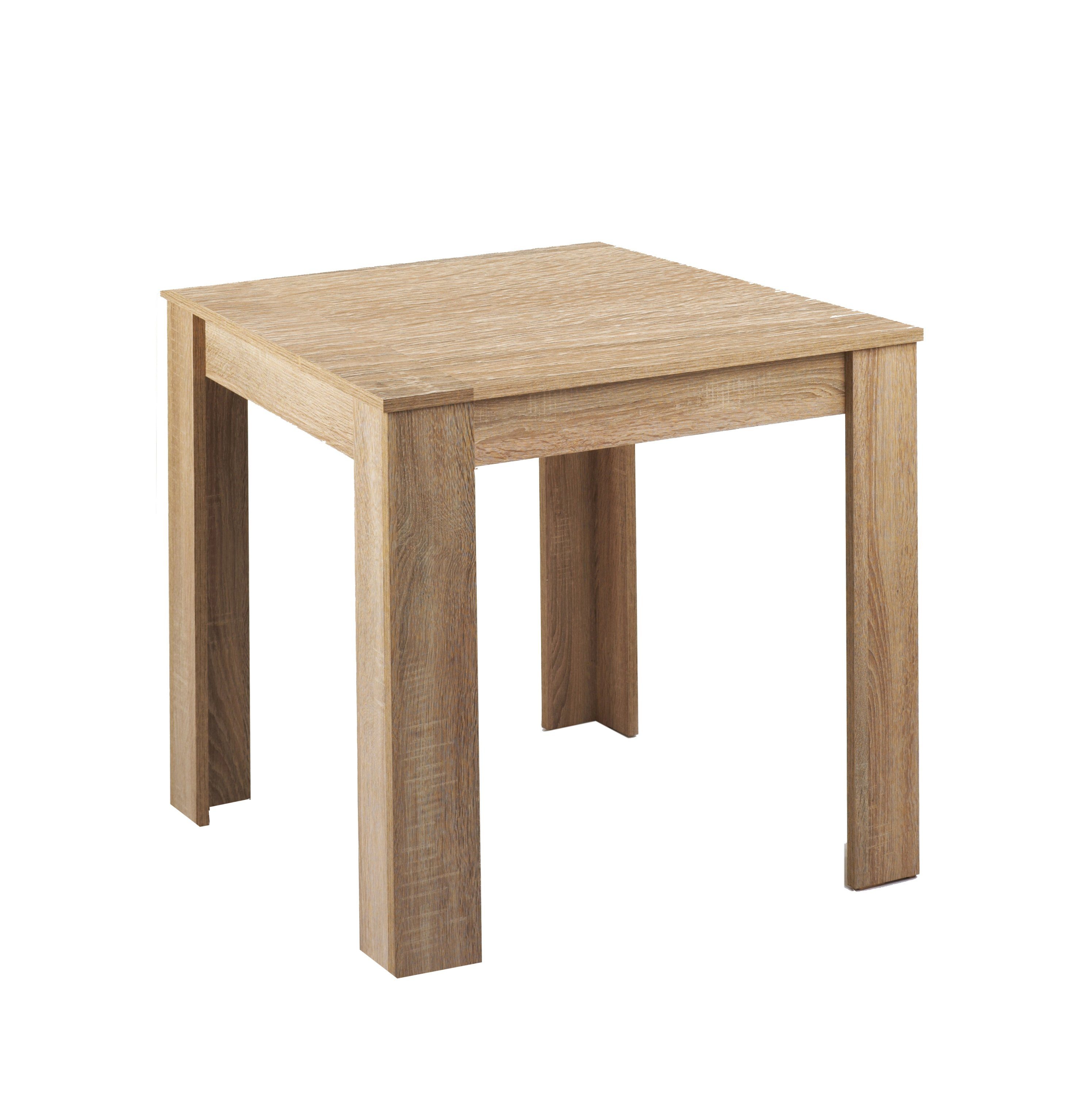 byLIVING Esstisch NEPAL (80 x 80 cm, in Eiche-Optik, Beton-Optik oder Weiß), Platzsparender Tisch
