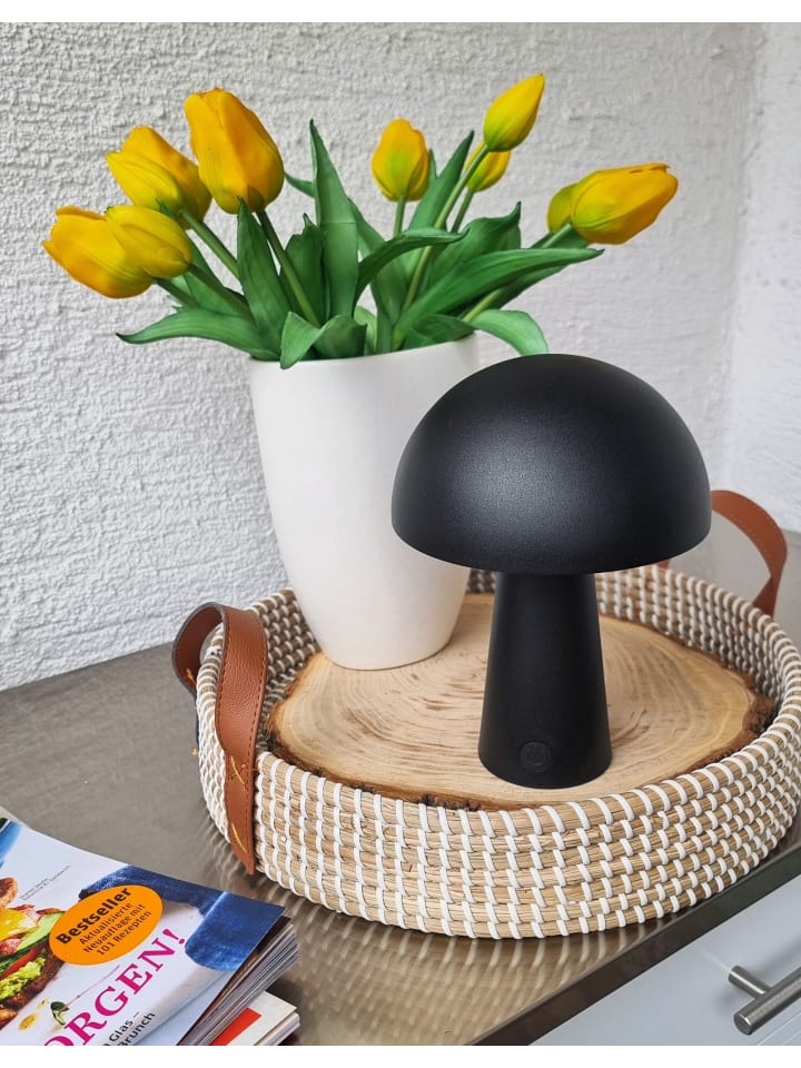 Coen Bakker LED Pilz Tischlampe dimmbar Touch Farbwechsler IP44 Innen Außen 15x21cm Schwarz günstig kaufen onesize