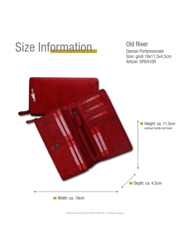 Old River Portemonnaie Leder Damen, Jugend Geldbörse günstig kaufen onesize