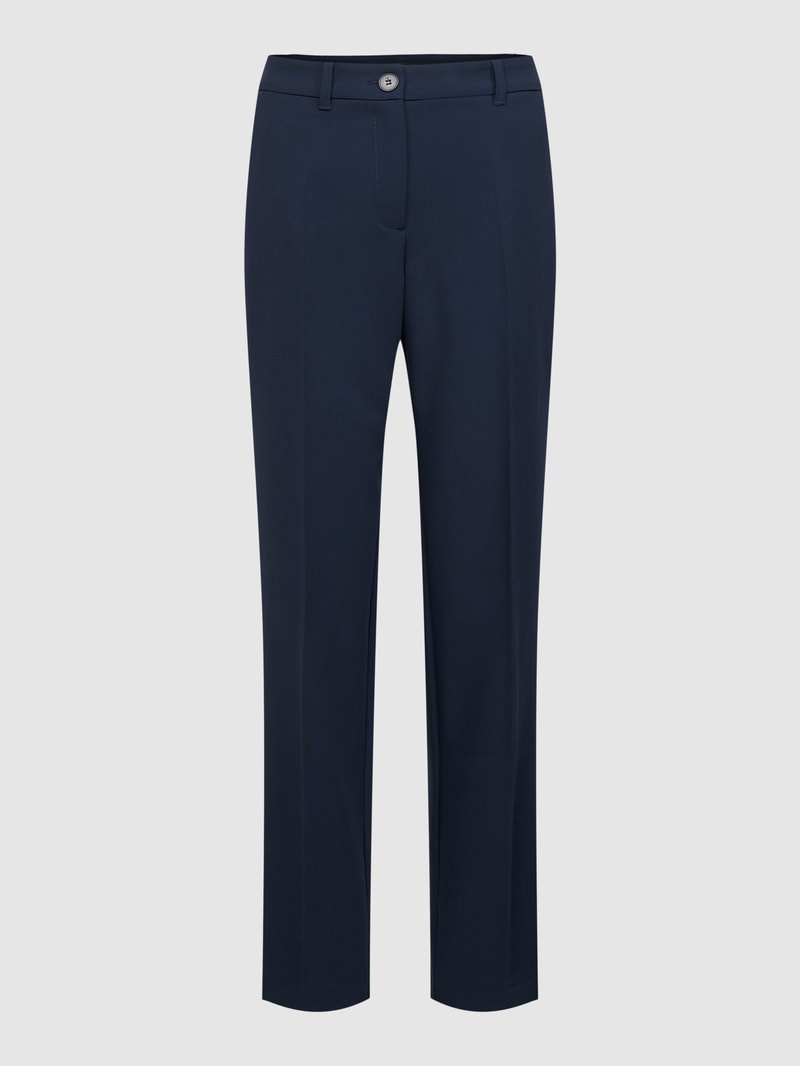 Chino mit Bügelfalten in marineblau