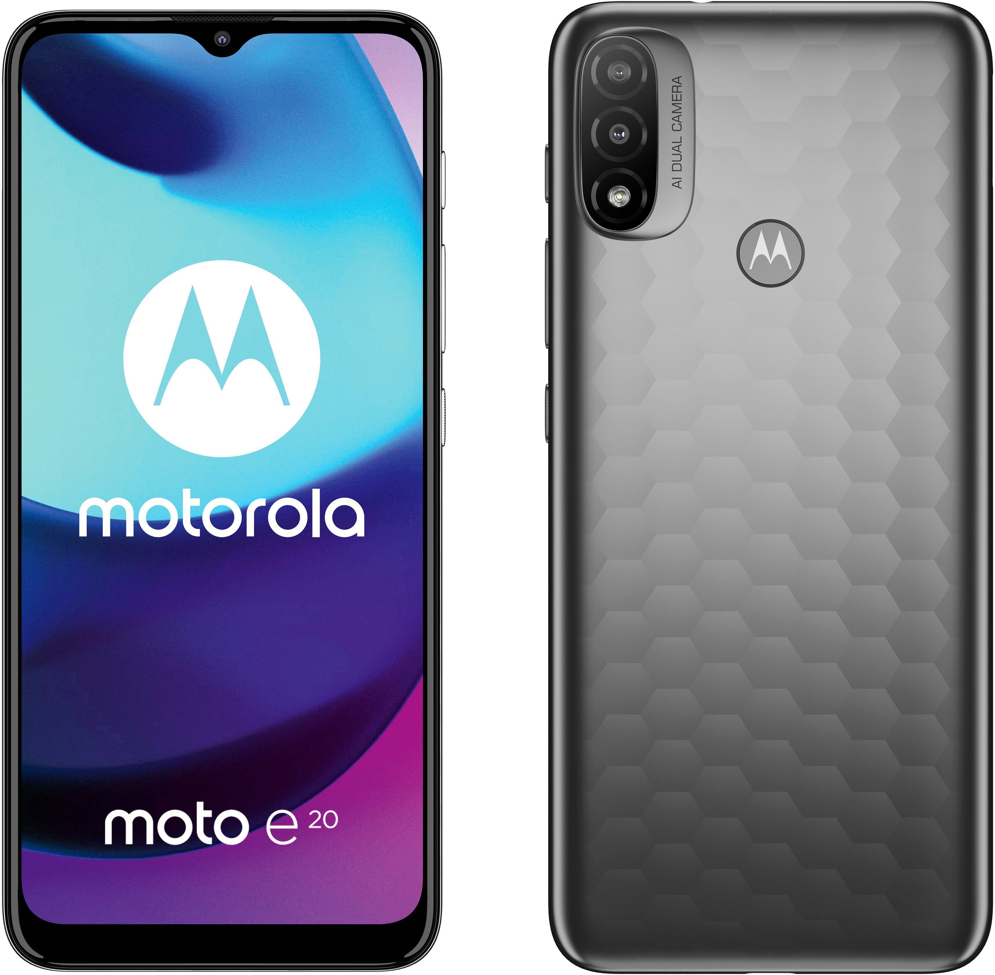 Motorola E20 Smartphone (16,56 cm/6,52 Zoll, 32 GB Speicherplatz, 13 MP Kamera)