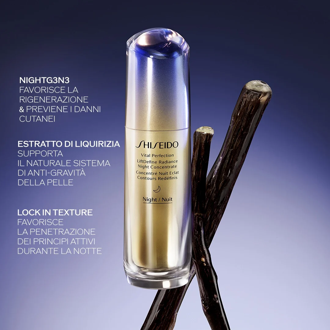 Concentré de Nuit Éclat LiftDefine Vital Perfection - Soin de nuit liftant pour le visage, Sérum liftant pour le visage