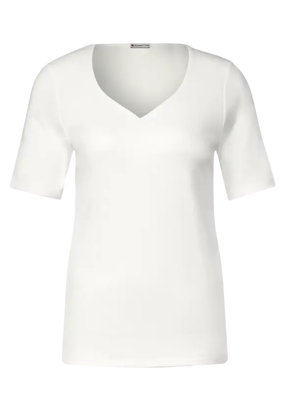 Street One T-Shirt mit Herz Ausschnitt