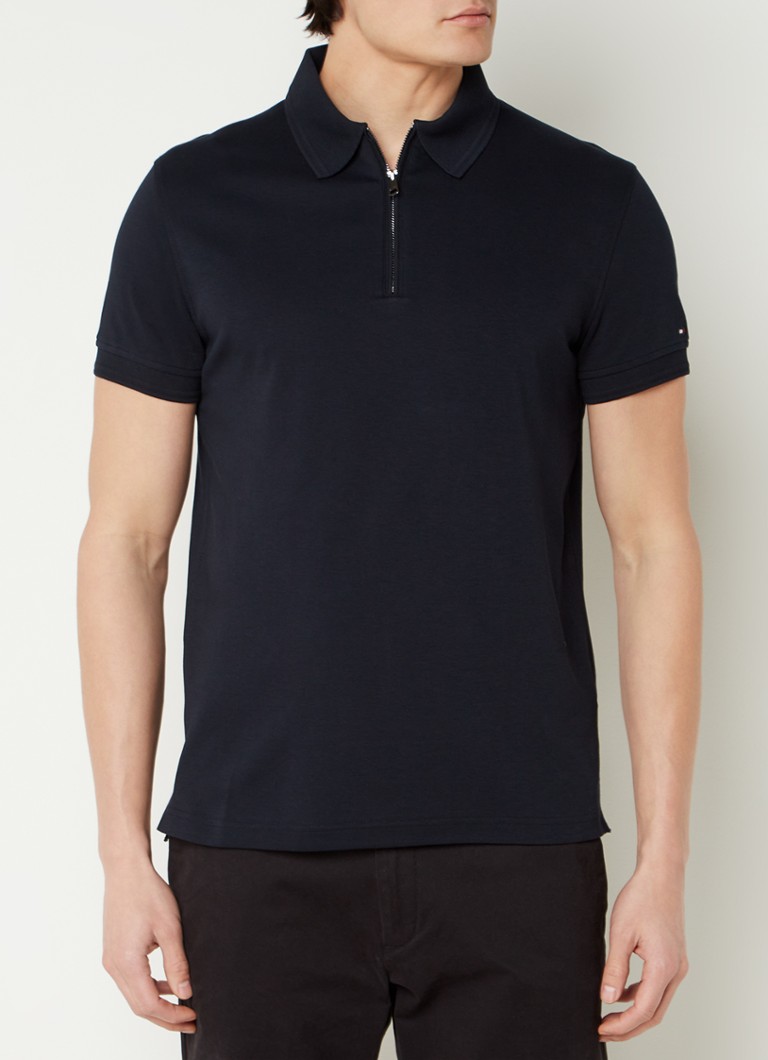 Tommy Hilfiger polo majica regularnog kroja s patentnim zatvaračem do pola i logotipom