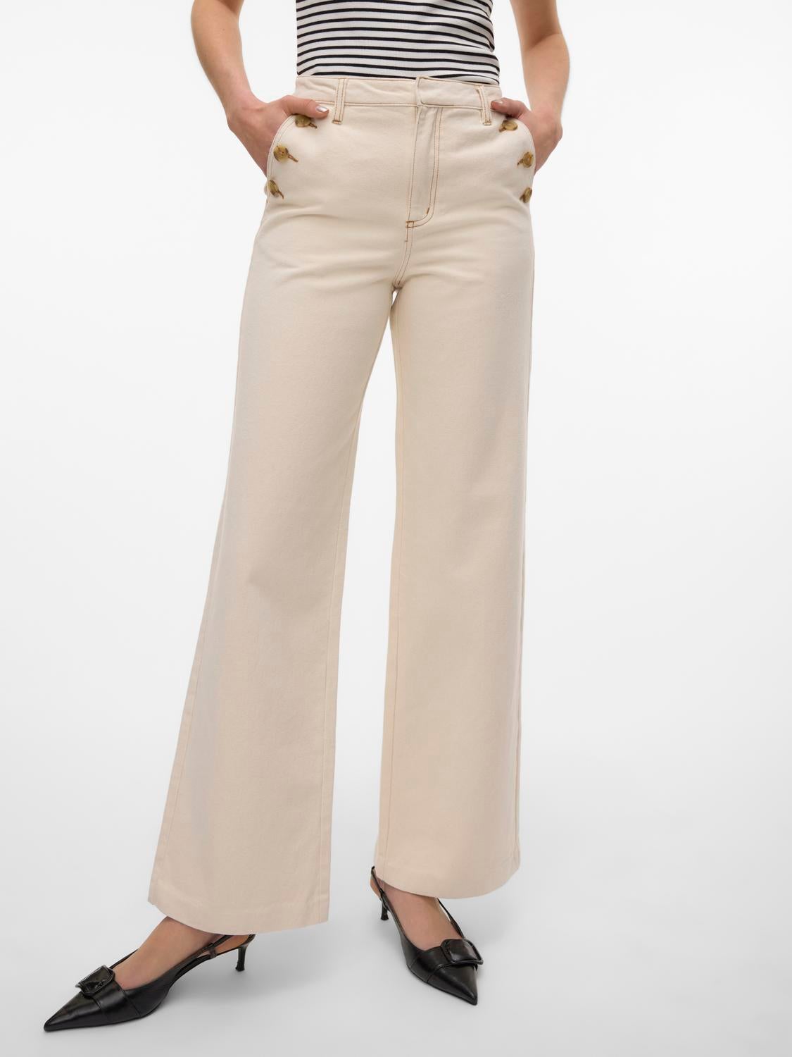 VMMARGOT Hohe Taille Weit geschnitten Jeans