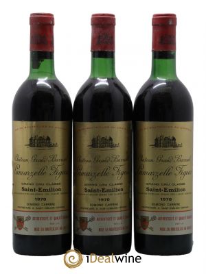 Château Grand Barrail Lamarzelle Figeac Grand Cru Classé  1970 - Lot de 3 Bouteilles