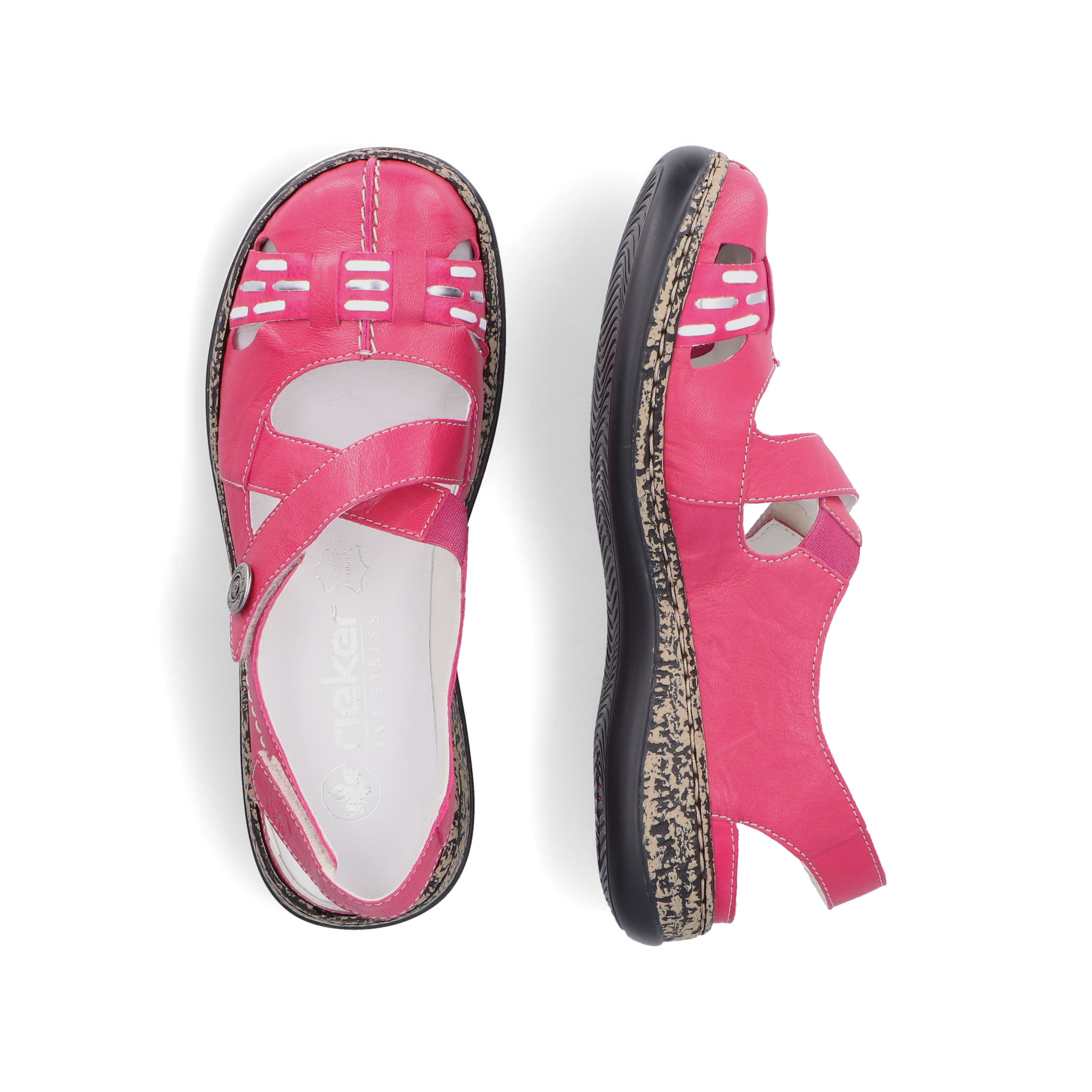 Rieker Damen Ballerinas rotpink