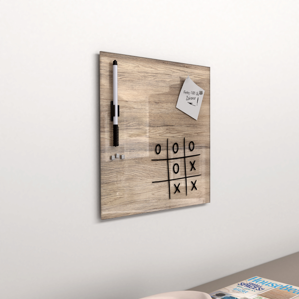 Memoboard Wood braun
