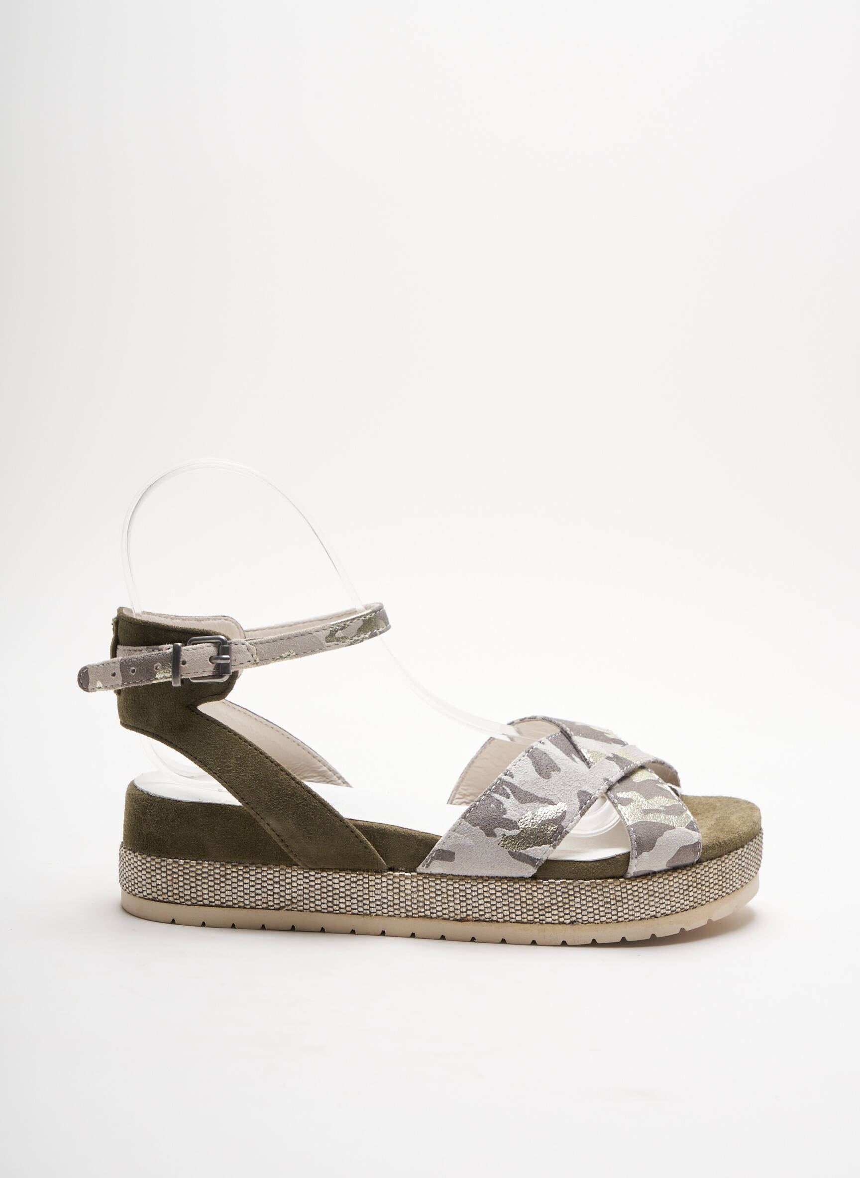 Regard Sandales Nu Pieds Femme couleur vert