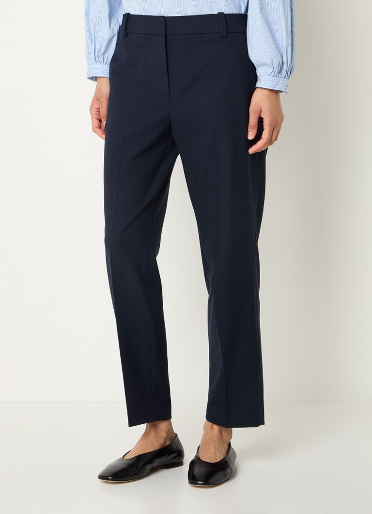 Pantaloni chino Tommy Hilfiger cu talie înaltă, buzunare laterale, croială ajustată