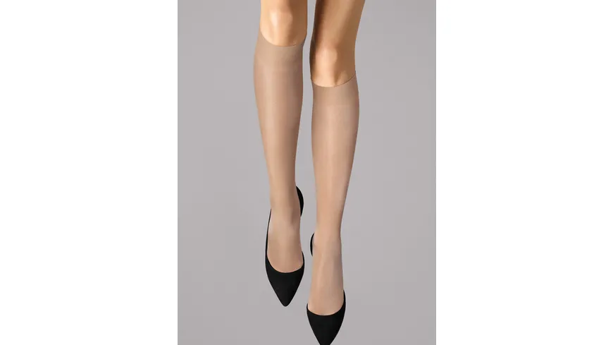 Wolford Damen Kniestrümpfe Satin Touch Knee-Highs 20 DEN Cosmetic