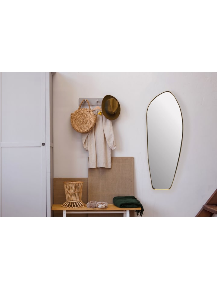 KADIMA DESIGN Wandspiegel Asymmetrisch 33x90 cm Metall Design Hängespiegel , günstig kaufen onesize