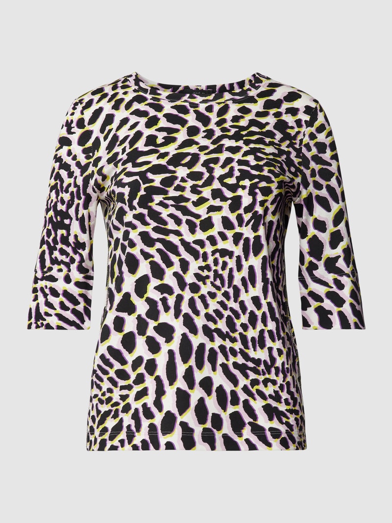 T-Shirt mit Animal-Print in flieder