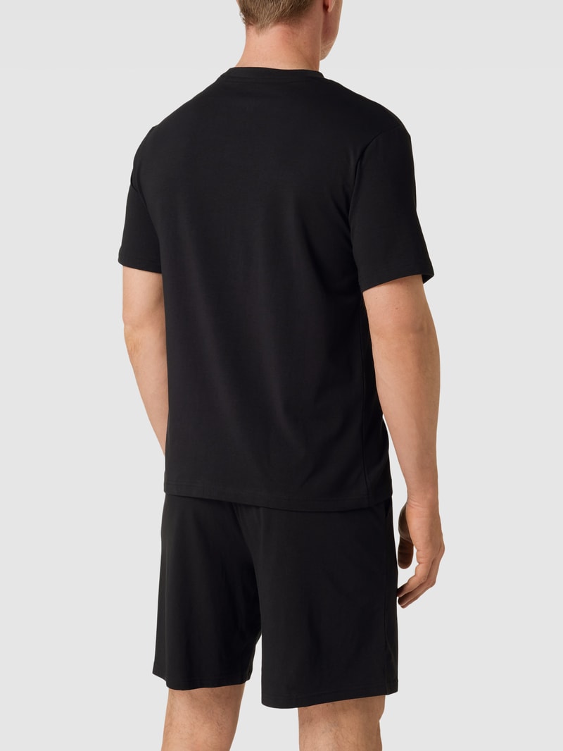 Pyjama mit Rundhalsausschnitt Modell 'IKONIK 2.0' in schwarz