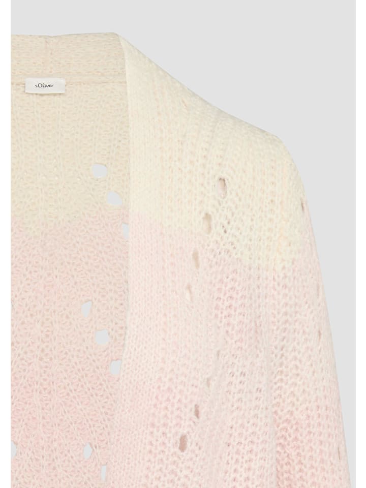 s.Oliver BLACK LABEL Strickjacke langarm in Pink günstig kaufen L
