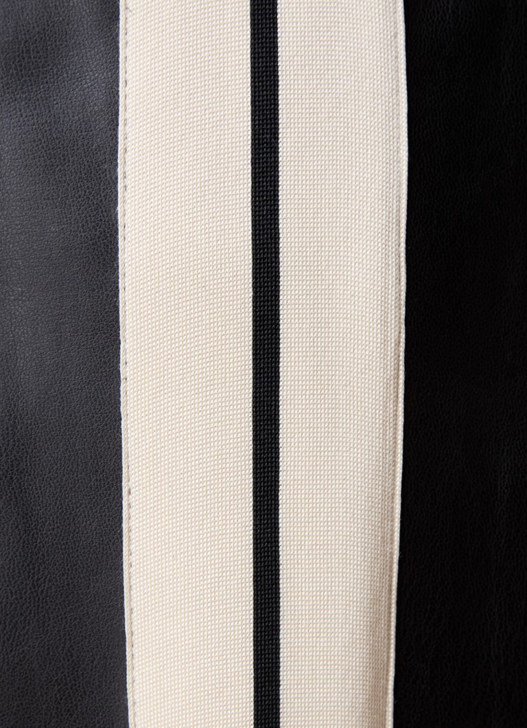 Pantaloni de trening din piele ecologică cu logo Palm Angels, cu talie conică pe picior