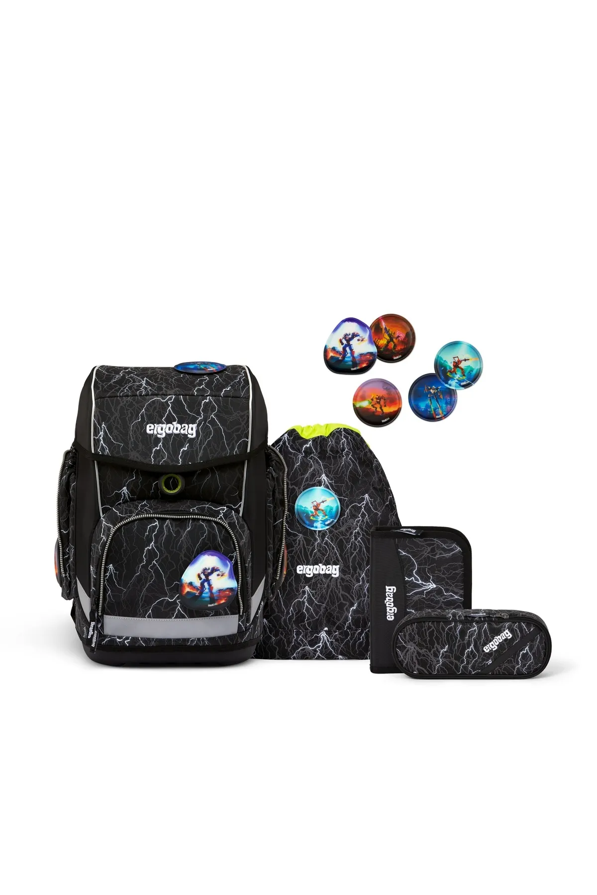 Ergobag  Schulranzen cubo Set Glow