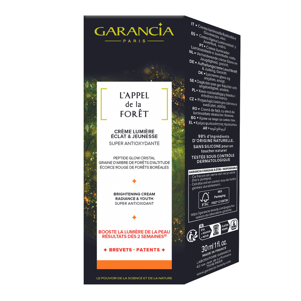 Garancia L'Appel de la forêt - Crème lumière Eclat & Jeunesse 30ml Crème de jour visage  - 30ml