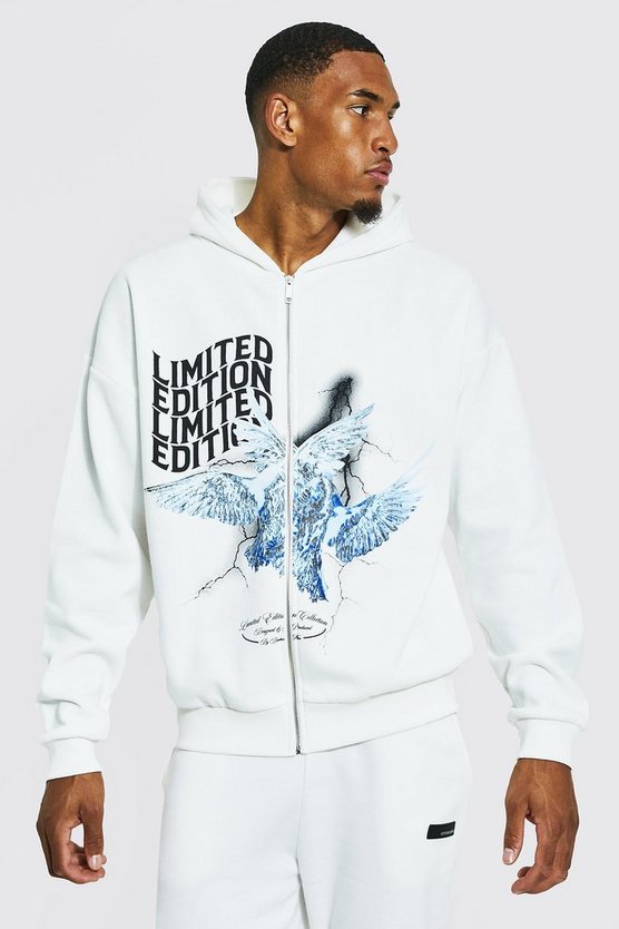 Tall Limited Hoodie mit Print und Reißverschluss