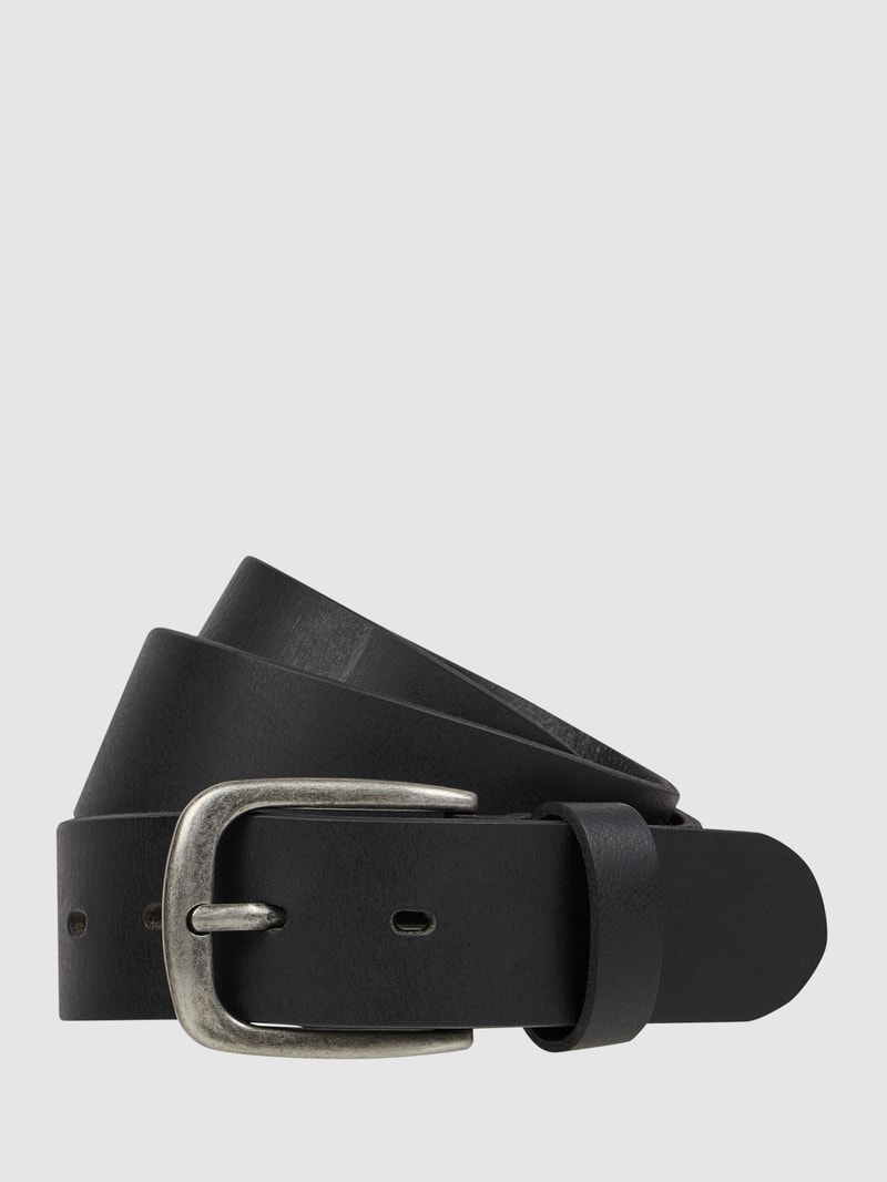 Gürtel aus Leder in schwarz