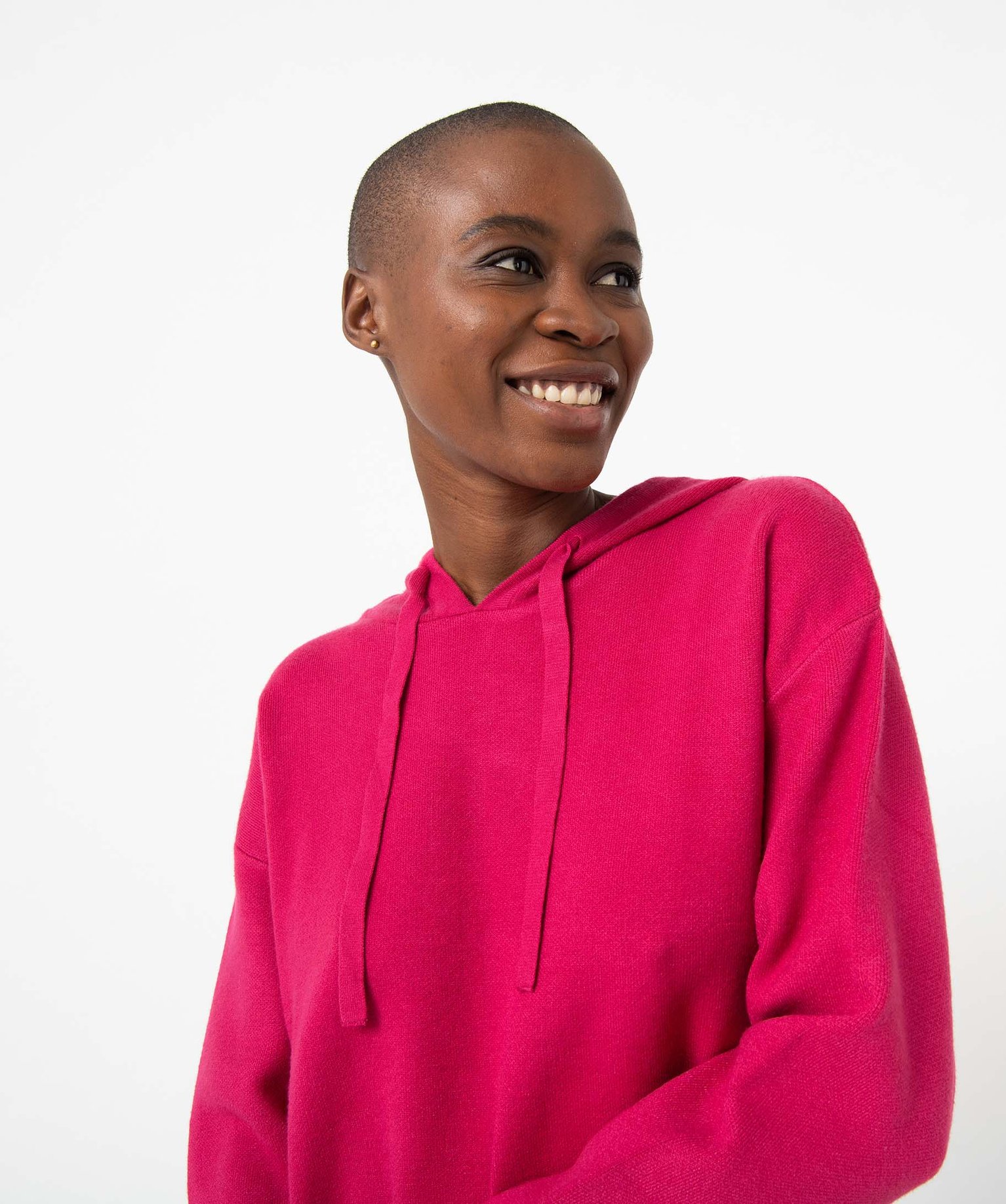 Pull femme à capuche ajustable par cordon rose | GEMO