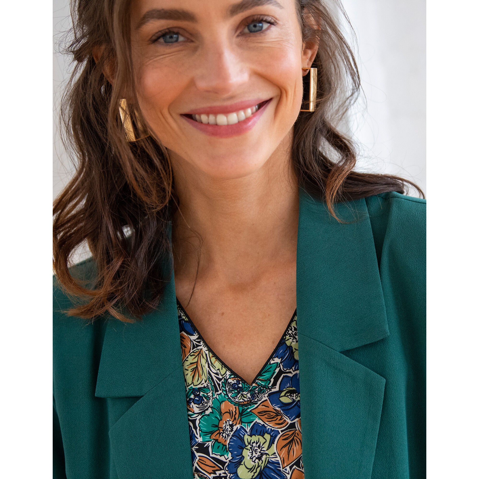 Veste blazer fluide manches longues