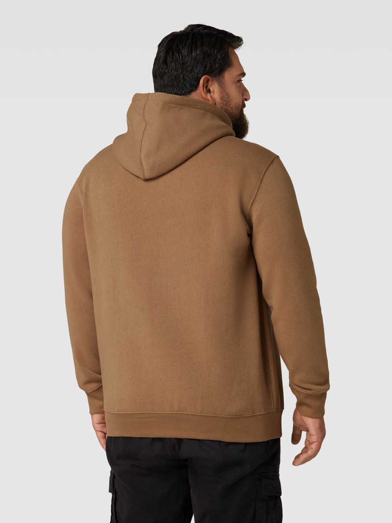 PLUS SIZE Hoodie mit Kapuze Modell 'STAR' in cognac