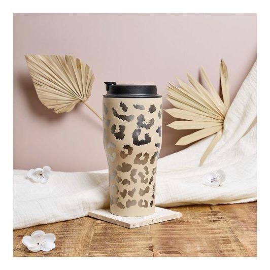 Mug isotherme à motif léopard 600 ml