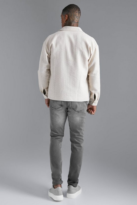 Kastiges Bouclee-Overshirt